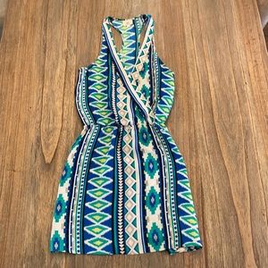 Geometric Parker Silk Dress Size XS